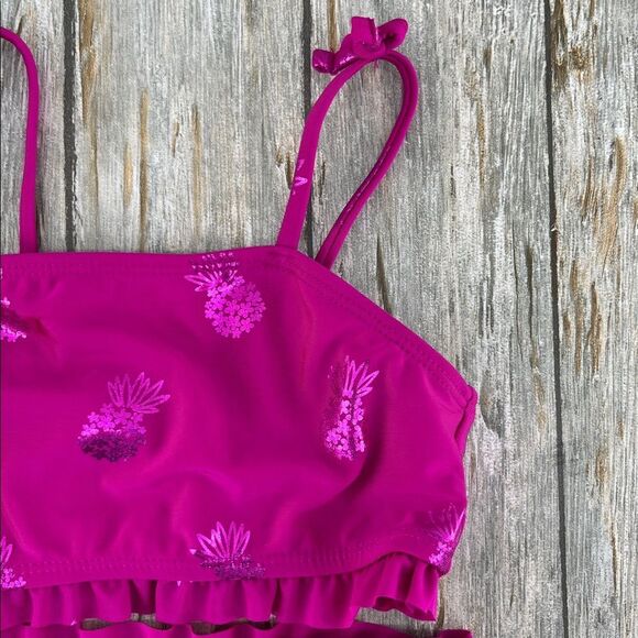 Toddler Girls Ruffle Bikini Top and Bottoms Swim Set, 2-Piece Size 5T - Picture 2 of 4